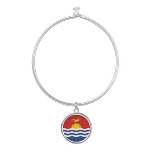 Kiribati Flag Bangle Bracelet