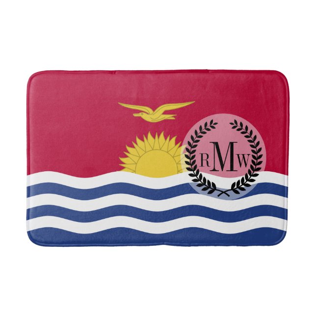 Kiribati Flag Bathroom Mat (Front)