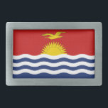 Kiribati Flag Belt Buckle<br><div class="desc">Patriotic flag of Kiribati.</div>
