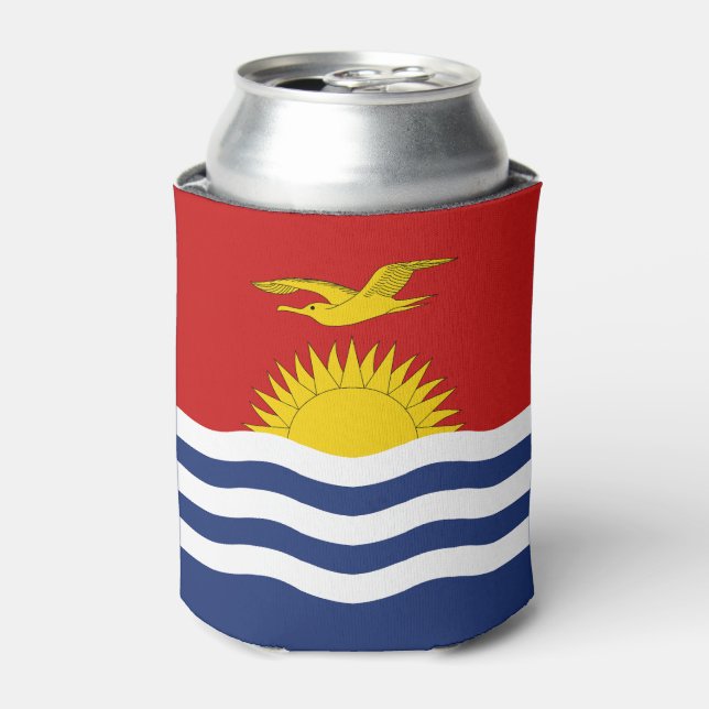 Kiribati Flag Can Cooler (Can Front)