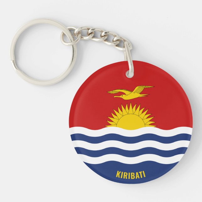 Kiribati Flag Charming Patriotic Keychain (Front)