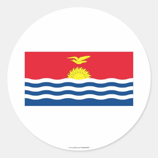 Kiribati Flag Classic Round Sticker (Front)