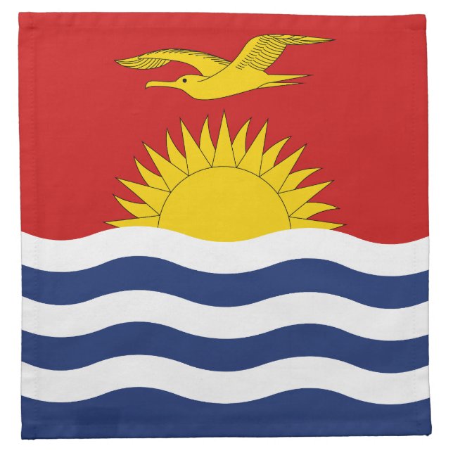 Kiribati Flag Cloth Napkin (Front)