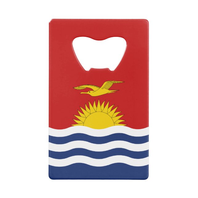Kiribati Flag Credit Card Bottle Opener (Front)