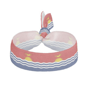 Kiribati Flag Elastic Hair Tie