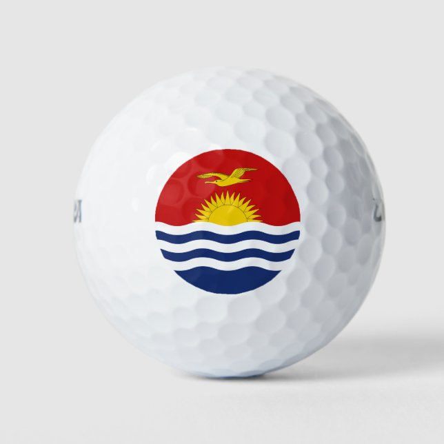 Kiribati Flag Golf Balls (Front)