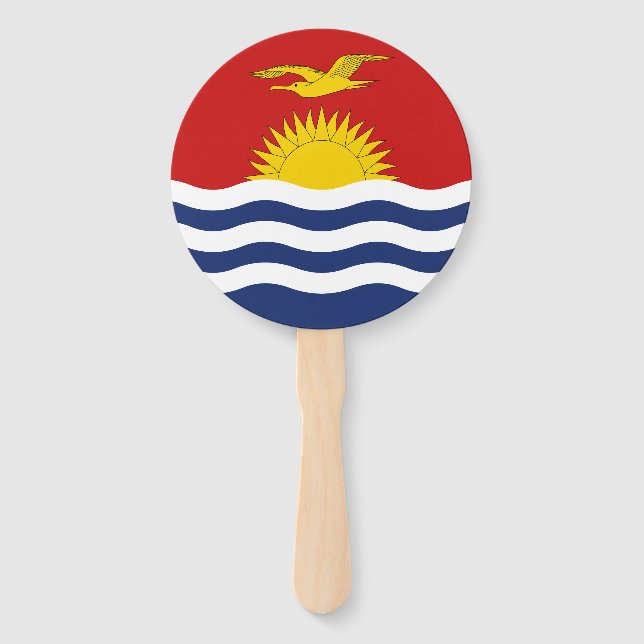 Kiribati Flag Hand Fan (Front)