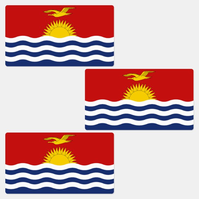 Kiribati Flag Labels (Group)