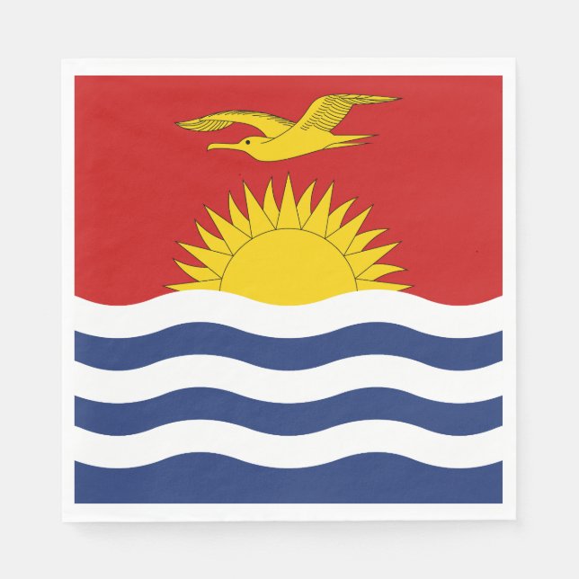 Kiribati Flag Napkins (Front)
