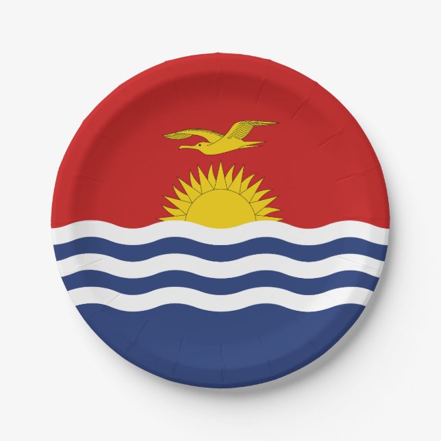 Kiribati Flag Paper Plates (Front)