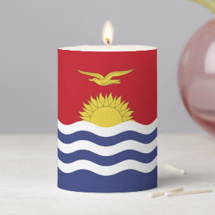 Kiribati flag pillar candle