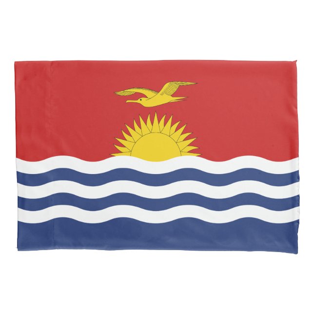 Kiribati Flag Pillow Case (Front)