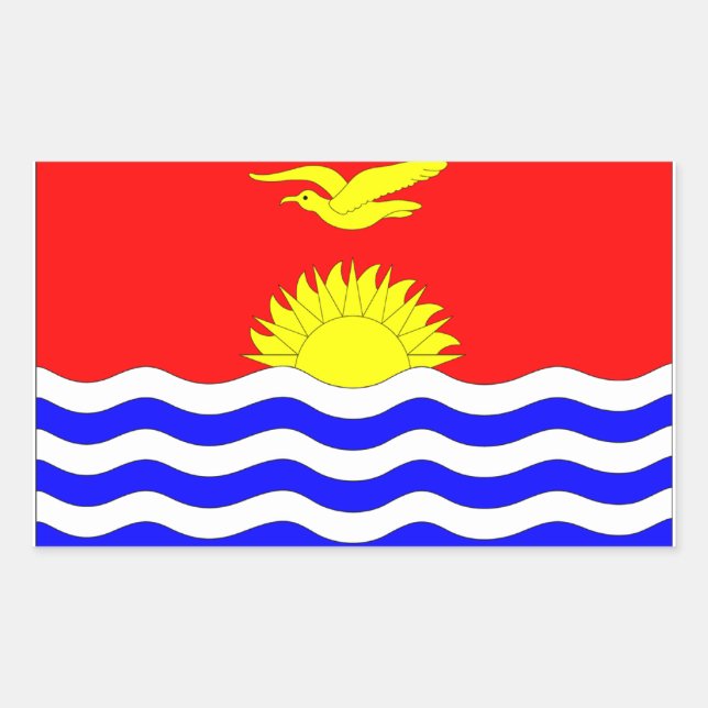 Kiribati Flag Rectangular Sticker (Front)