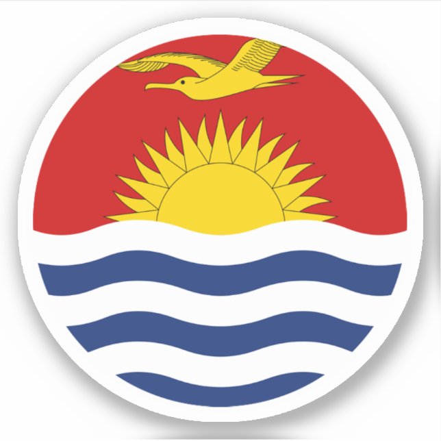 Kiribati Flag Round Sticker (Front)