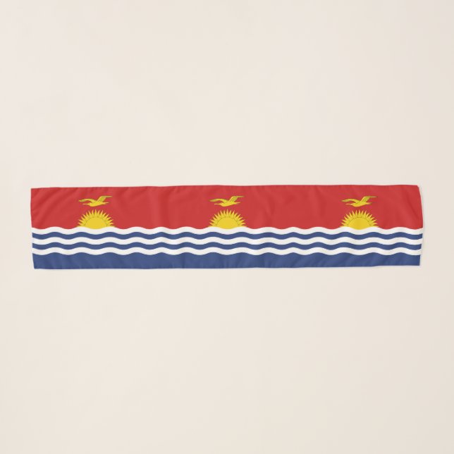 Kiribati Flag Scarf (Front (Horizontal))