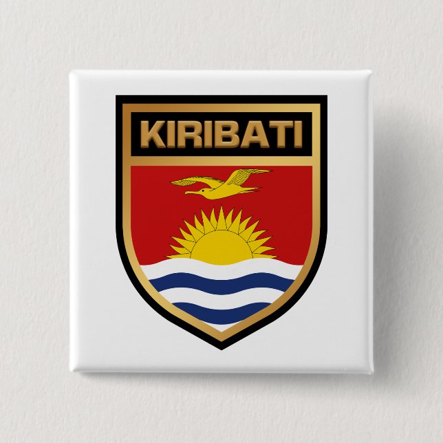 Kiribati Flag Shield Button (Front)
