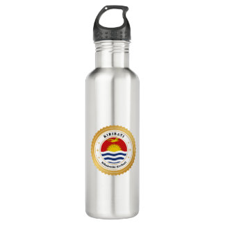 Kiribati Flag Stainless Steel Water Bottle
