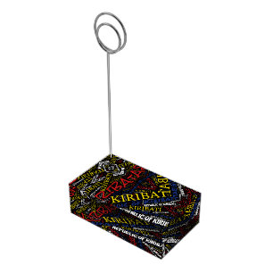 Kiribati Flag Word Cloud Place Card Holder