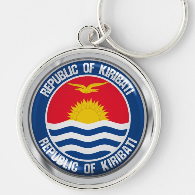 Kiribati Round Emblem Keychain (Front)