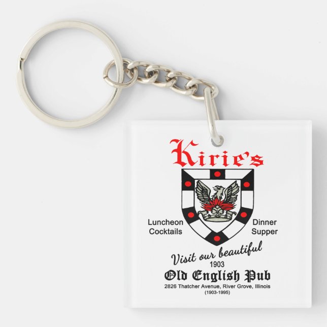 Kirie's Restaurant, River Grove, IL Keychain (Front)