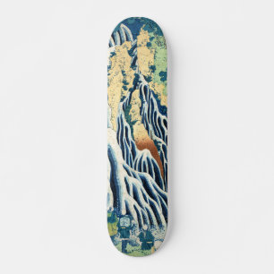 Kirifuri Waterfall at mt Kurokami Hokusai ukiyo-e Skateboard
