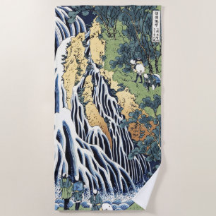 Kirifuri waterfall near Kurokami mountain Housai Beach Towel