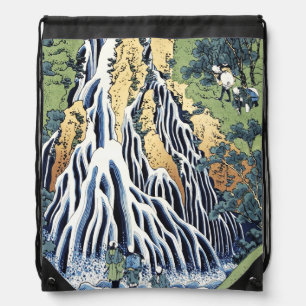 Kirifuri waterfall near Kurokami mountain Housai   Drawstring Bag