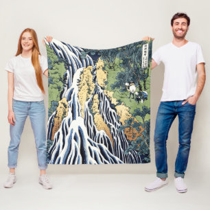 Kirifuri waterfall near Kurokami mountain Housai Fleece Blanket