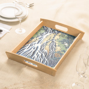 Kirifuri waterfall near Kurokami mountain Housai Serving Tray