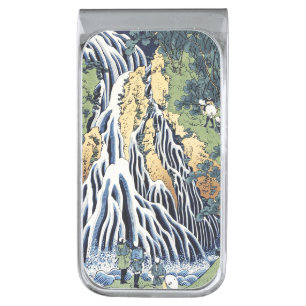 Kirifuri waterfall near Kurokami mountain Housai Silver Finish Money Clip
