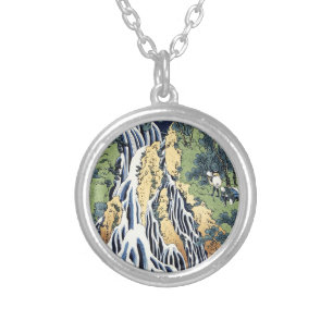 Kirifuri waterfall near Kurokami mountain Housai Silver Plated Necklace