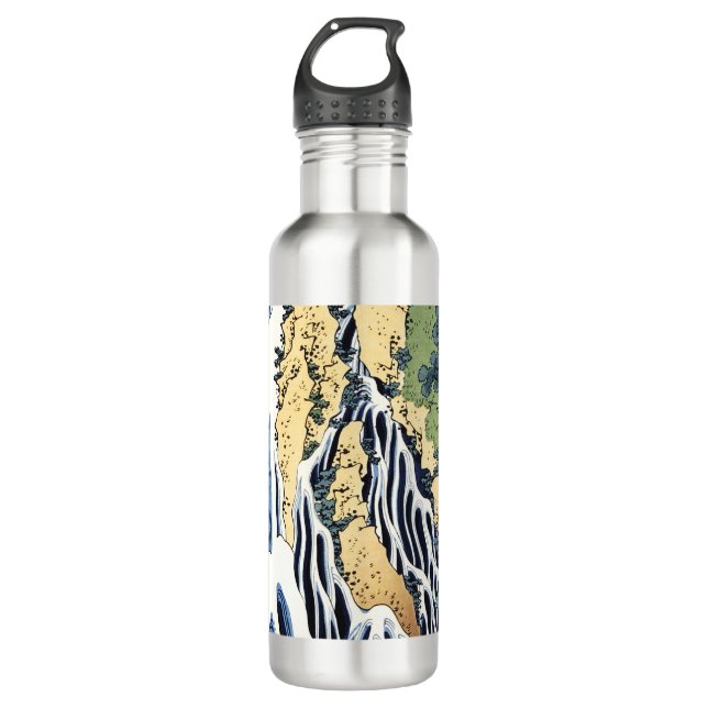 Kirifuri waterfall near Kurokami mountain Housai   Stainless Steel Water Bottle (Front)