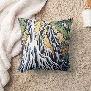 Kirifuri waterfall near Kurokami mountain Housai Throw Pillow