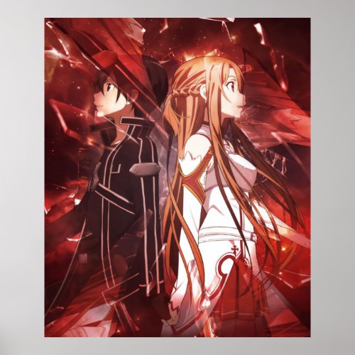 Kirito Asuna _ Sword Art Online Poster