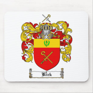 KIRK FAMILY CREST - KIRK COAT OF ARMS MOUSE PAD