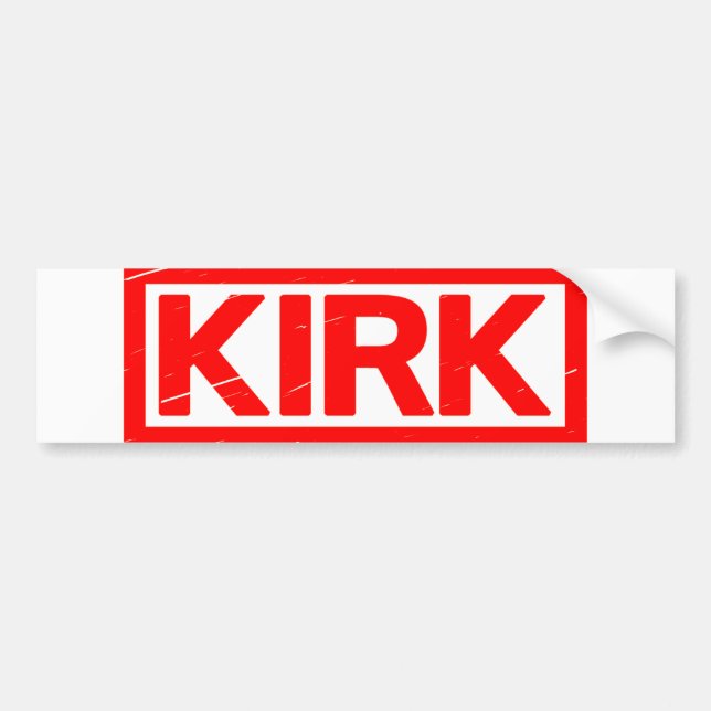 Kirk Stamp Bumper Sticker (Front)