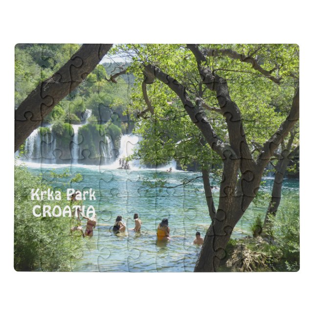 Kirka Waterfalls Croatia Scenic Travel Jigsaw Puzzle (Puzzle Horizontal)