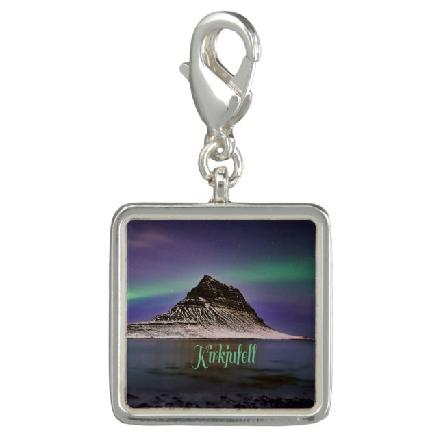 Kirkjufell Mountain in Iceland Northern Lights Charm (Front)