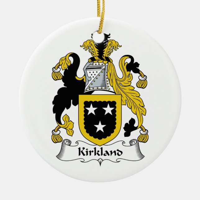 Kirkland Family Crest Ceramic Ornament (Front)