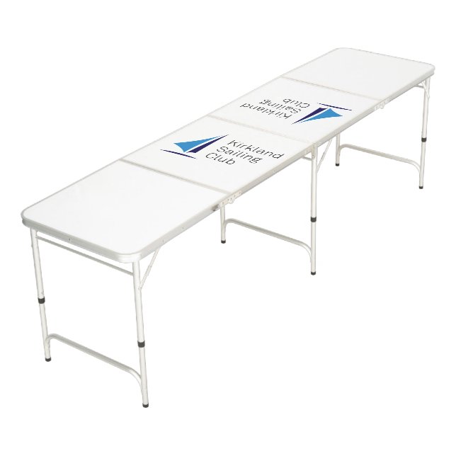 Kirkland Sailing Club Logo Beer Pong Table (Angled)