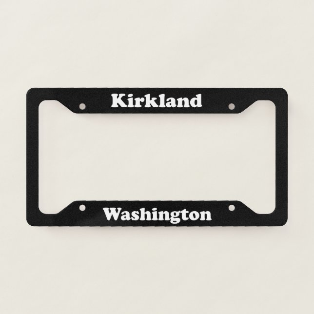 Kirkland WA License Plate Frame (Front)