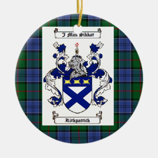 Kirkpatrick Ceramic Ornament (Front)