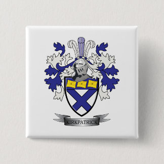 Kirkpatrick Family Crest Coat of Arms Button