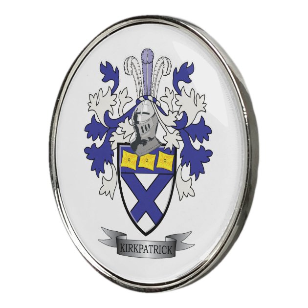 Kirkpatrick Family Crest Coat Of Arms Golf Ball Marker | Zazzle