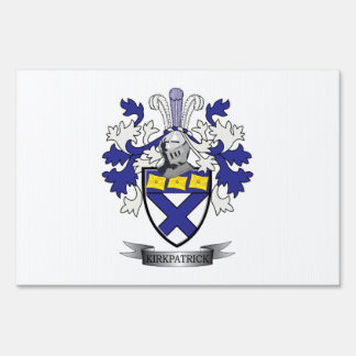 Kirkpatrick Family Crest Coat of Arms Yard Sign