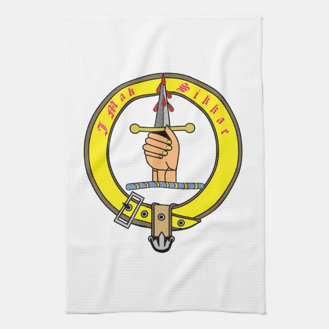 Kirkpatrick & kilpatrick Clan Badge Kitchen Towel (Vertical)