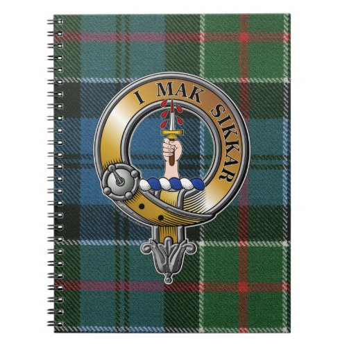 Kirkpatrick Tartan  Badge Notebook