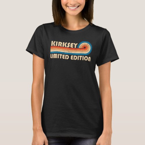 KIRKSEY Surname Retro Vintage 80s 90s Birthday Reu T_Shirt