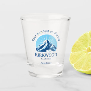Kirkwood California ski resort drinks Shot Glass