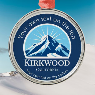 Kirkwood California ski resort medal Metal Ornament